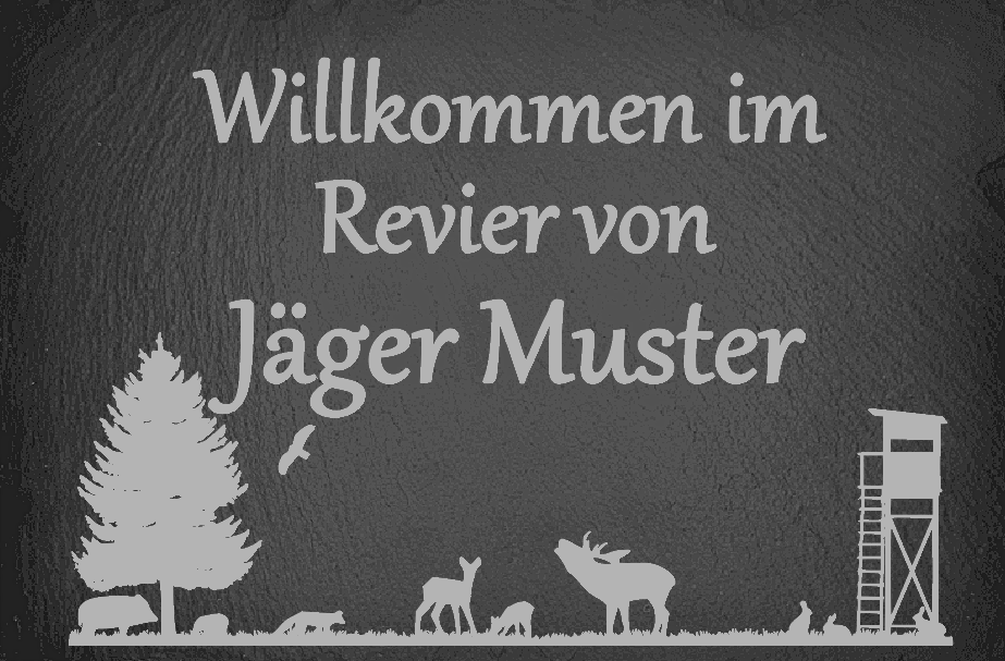 Türschild "Willkommen im Revier"