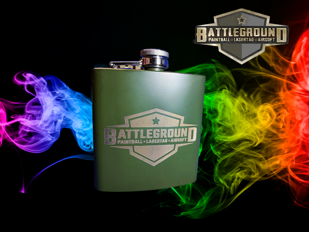 Flachmann Typ "Battleground Olive Grün"