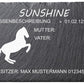 Boxenschild aus Schiefer Typ "Pferd"