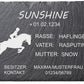 Boxenschild aus Schiefer Typ "Sprung"